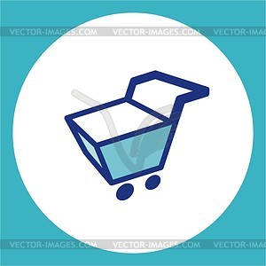 Shopping cart - color vector clipart