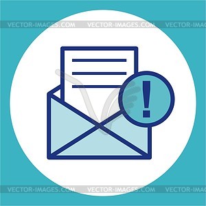New message - color vector clipart