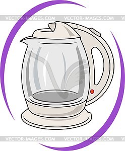 Electric tea kettle - vector clip art