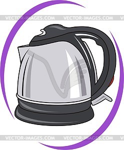 Electric tea kettle - royalty-free vector clipart