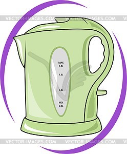 Electric tea kettle - vector clipart