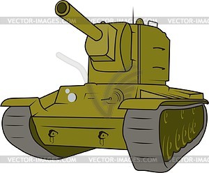 Tank KV2 - vector clipart