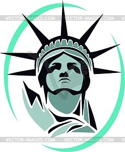 The Statue of Liberty in New York - vector image