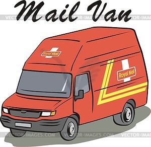 Mail van - vector image