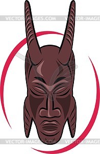 African mask - vinyl EPS vector clipart