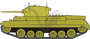 Tank MK-III Valentine - vector clipart