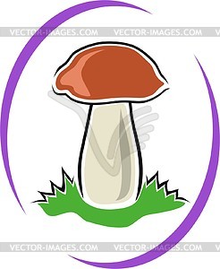 Белый гриб - векторное изображение