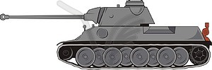 Tank Panther - color vector clipart