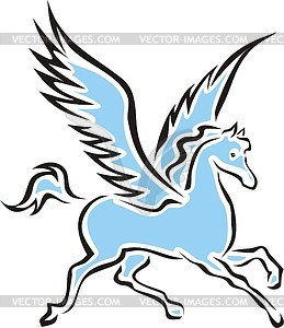 Winged horse - vector clip art