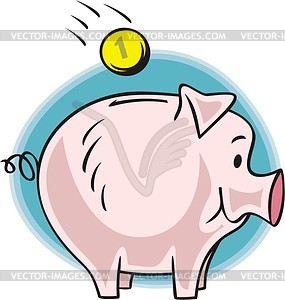 Piggy bank - vector clipart