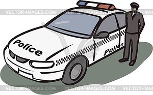 Police car - vector image