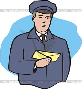 Postman - vector clipart