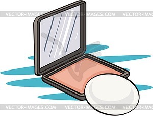 Face powder - vector image