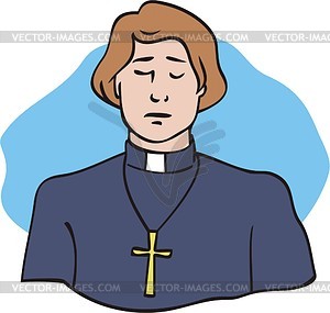 Священник - изображение в векторном виде
