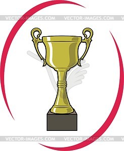 Prize cup - vector image