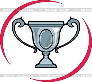 Prize cup - royalty-free vector clipart