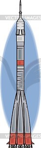 Ракета-носитель Протон - векторный рисунок