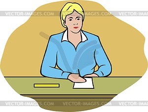 Receptionist - vector clip art