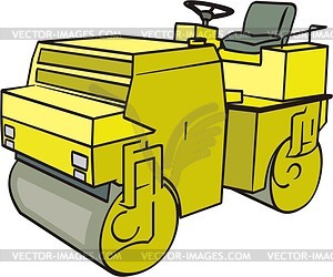 Road-roller - vector clipart