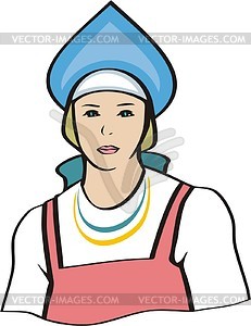 Russian girl - vector clipart