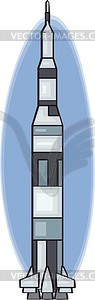 Space rocket Saturn 5 - vector clipart