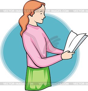 Schoolgirl - vector clipart