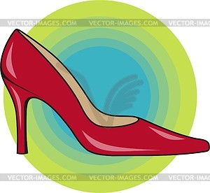 High-heeled shoe - vector image