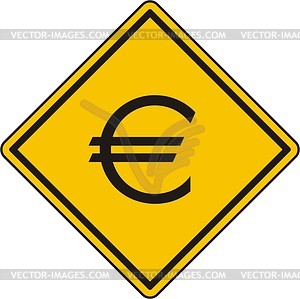 Sign euro - vector clipart