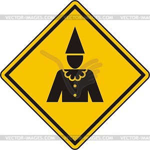 Clown sign - vector clipart