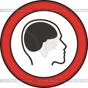 Brain sign - vector clipart