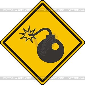 Bomb sign - vector clipart