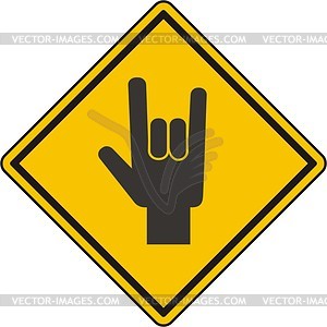 Sign hand with fingers - vector clipart