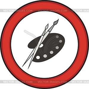 Painting sign - vector clipart