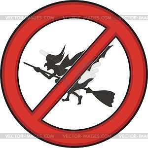 Witches forbidden - vector clipart