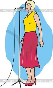 Singer - vector clipart