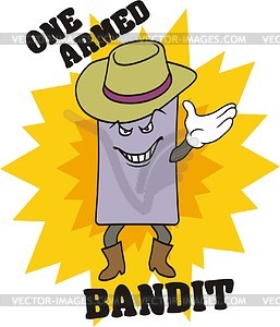 One armed bandit - vector clipart