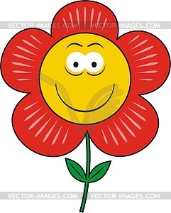 Flower smiley - vector clipart