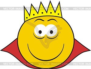 Smiley king - vector clipart
