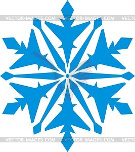 Snowflake - white & black vector clipart