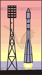 Space rocket - vector clip art