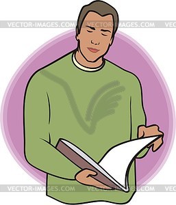 Student - color vector clipart