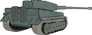 Tank Tiger - vector clip art