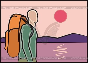 Tourist - vector clipart