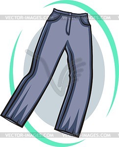 Trousers - color vector clipart