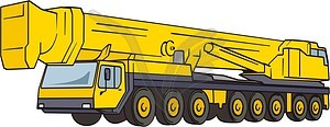 Truck crane - vector image