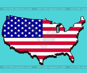 Karte der USA - Vektor-Clipart EPS