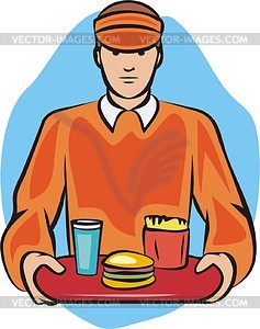 Waiter - vector image