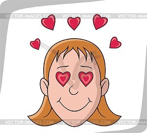 Woman in love - vector clipart