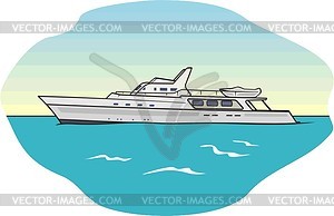 Yacht - vinyl EPS vector clipart