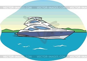 Yacht - vector clipart